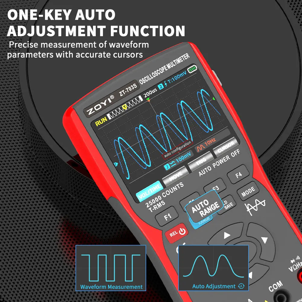 ZOYI ZT-703 Handheld digital oscilloscope multimeter three-in-one two-channel oscillometer signal generator electrician