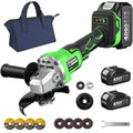 Taskstar Cordless Jig Saw Tool & Electric Brushless Angle Grinder Polishing Cutting Machine 9 Blades 0–45° Bevel Cutting 4 Orbital Setting Lightweight Electric Jigsaw Straight Curved Cuts Battery Powered Tool Set With 2x4.