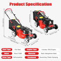 Self Propelled Gas Lawn Mower 20Inch,140CC Gas Powered Lawnmower 4-Stroke Walk Behind Handle Mulching Push Lawn Mower w/Bag