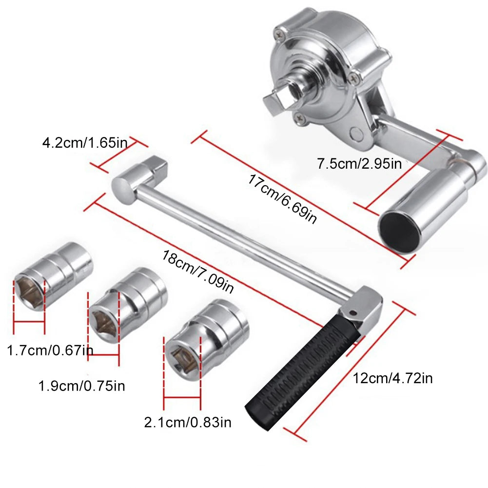 ATUOTIN Chrome Vanadium Steel Torque Multiplier Wrench Set with 17mm/19mm/21mm Sockets Lug Nut Remover Wrench Booster Tire Nut Remover