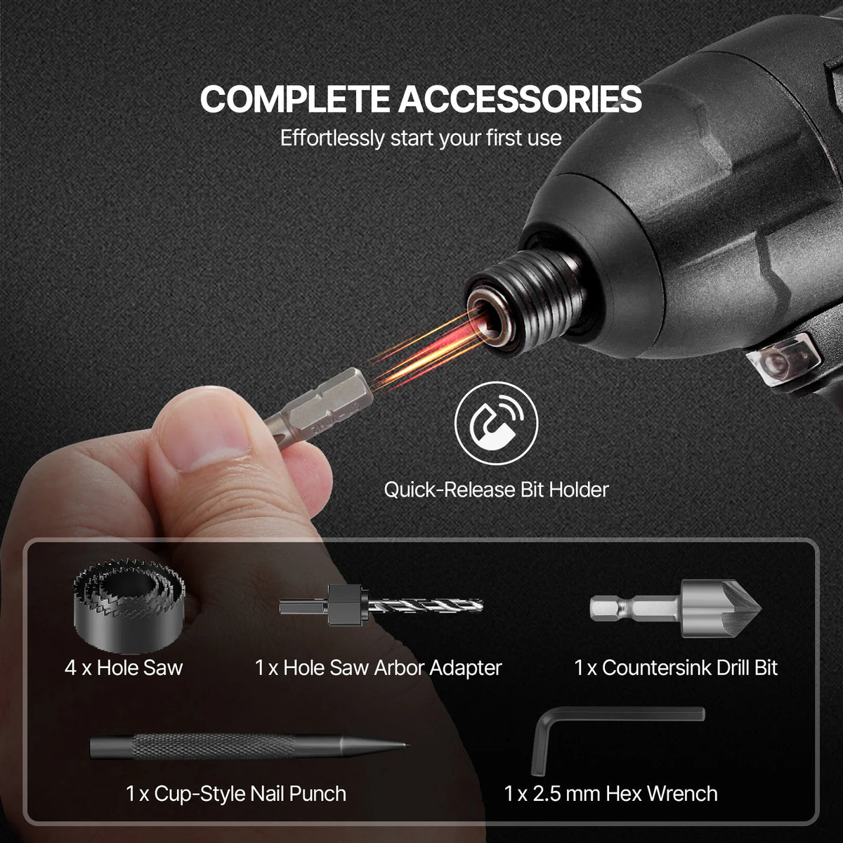 SucceBuy 246PCs Drill Bit Set Screwdriver Bit Set Suitable Drilling and Screw Driving Drill Combo Bit Sets