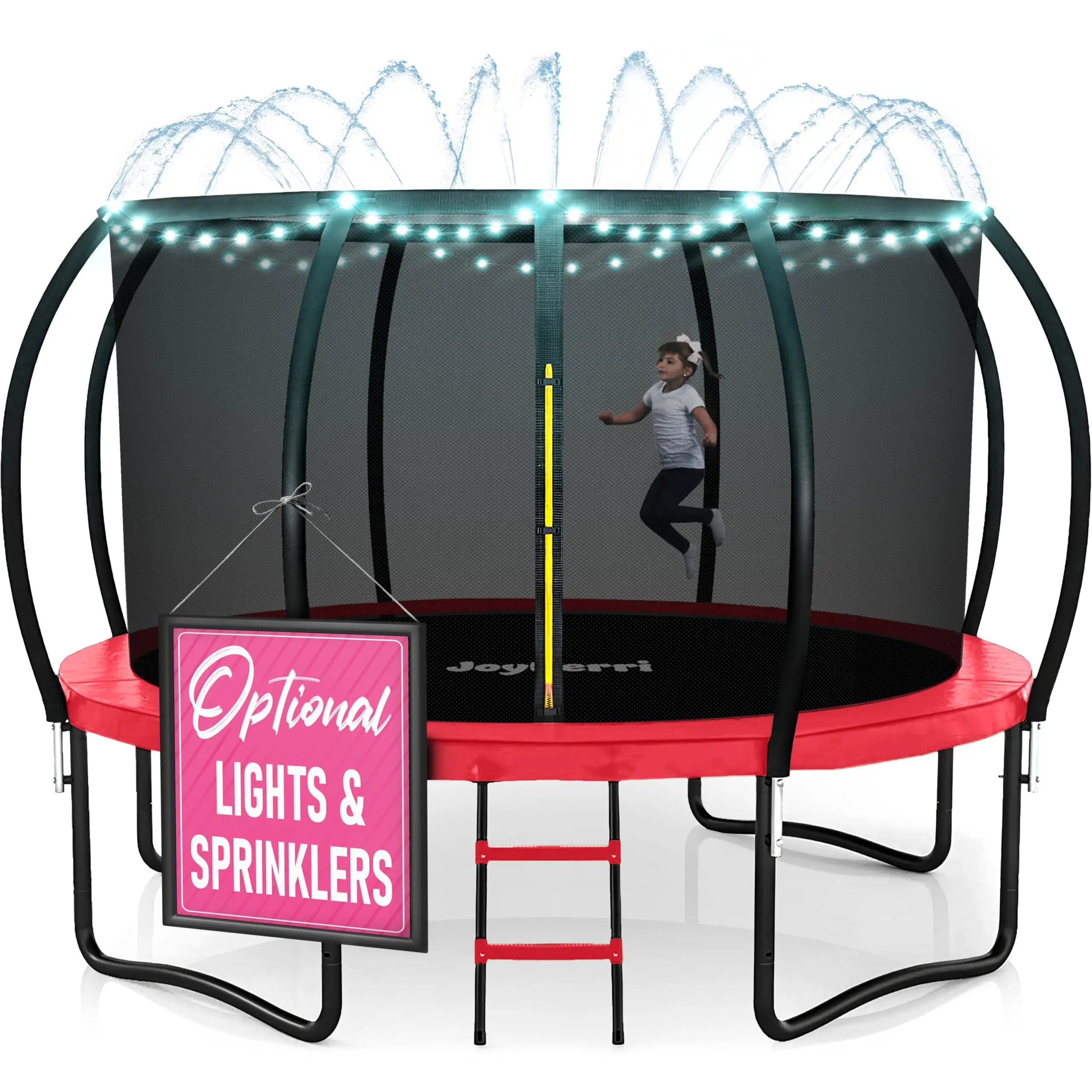 JoyBerri ASTM Certified Outdoor Trampoline 8-16FT Safe Upsurge Design Recreational Jumping Trampoline For Kids Adults Sports Use