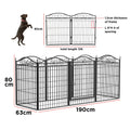 8 Panels Heavy Duty Metal Dog Playpen, Indoor/Outdoor Foldable Fence with Gate, Metal Pen for Small/Medium Dogs