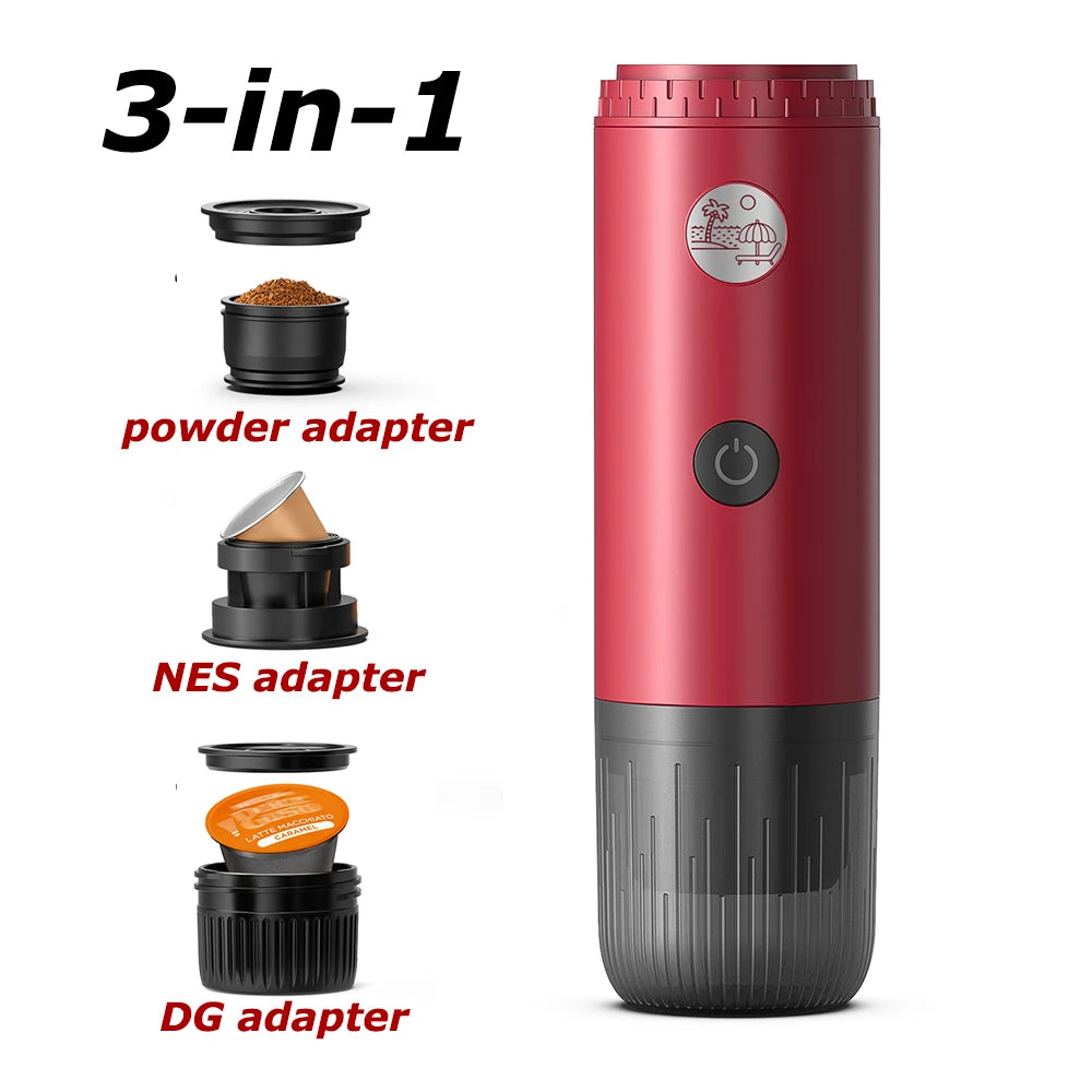 RECAFIMIL Portable Espresso Coffee Machine With Self-heating  2-in-1/3-in-1 Capsule Coffee Maker for Car & Home Camping Coffee Maker