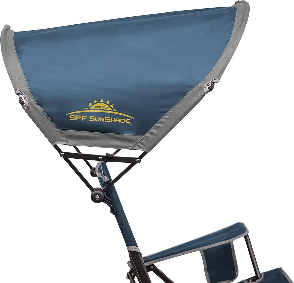 Customizable-Sunshade Rocker Outdoor Rocking Chair With Canopy