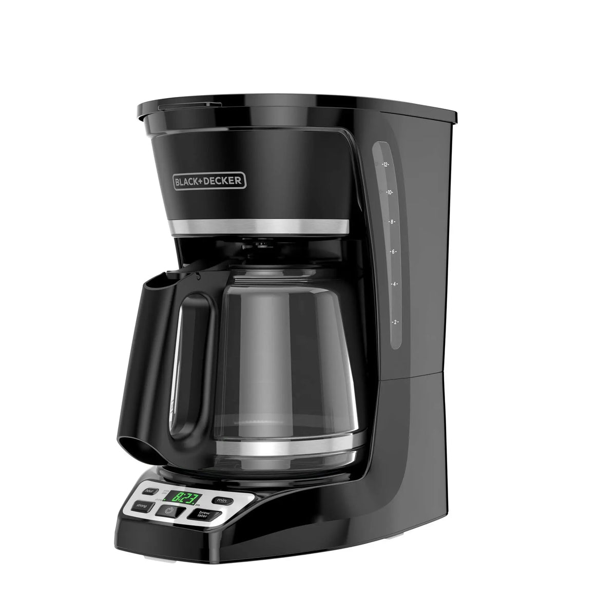 Black & Decker 12-Cup Drip Coffee Maker with Custom Brew Strength, Black