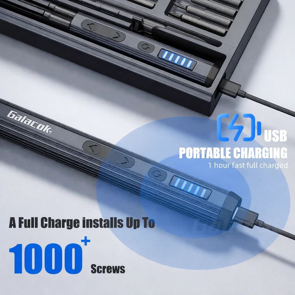 68 in 1 Mini Electric Screwdriver, Precision Electric Screwdriver Set with Magnetic Bits, Rechargeable Portable Screwdrivers