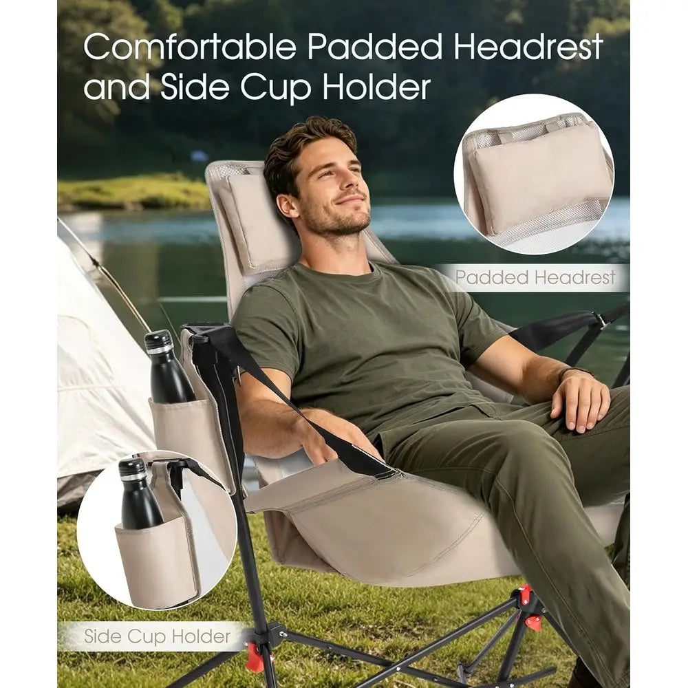 Hammock Camping Chairs Set o 2- Portable Swinging Chair or Adults with Stand and Storage Bag, Oversized folding Rocking or Lawn Chair