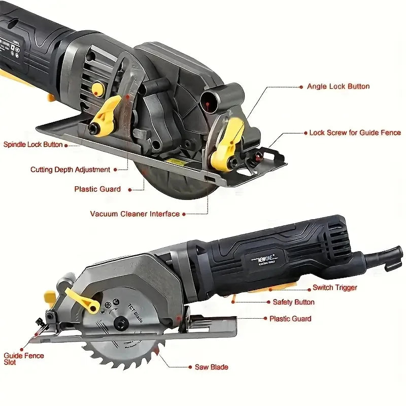 NEWONE 600W/705W Electric Power Tool Electric Mini Circular Saw With Laser Multi-Function Saw, DIY Tool