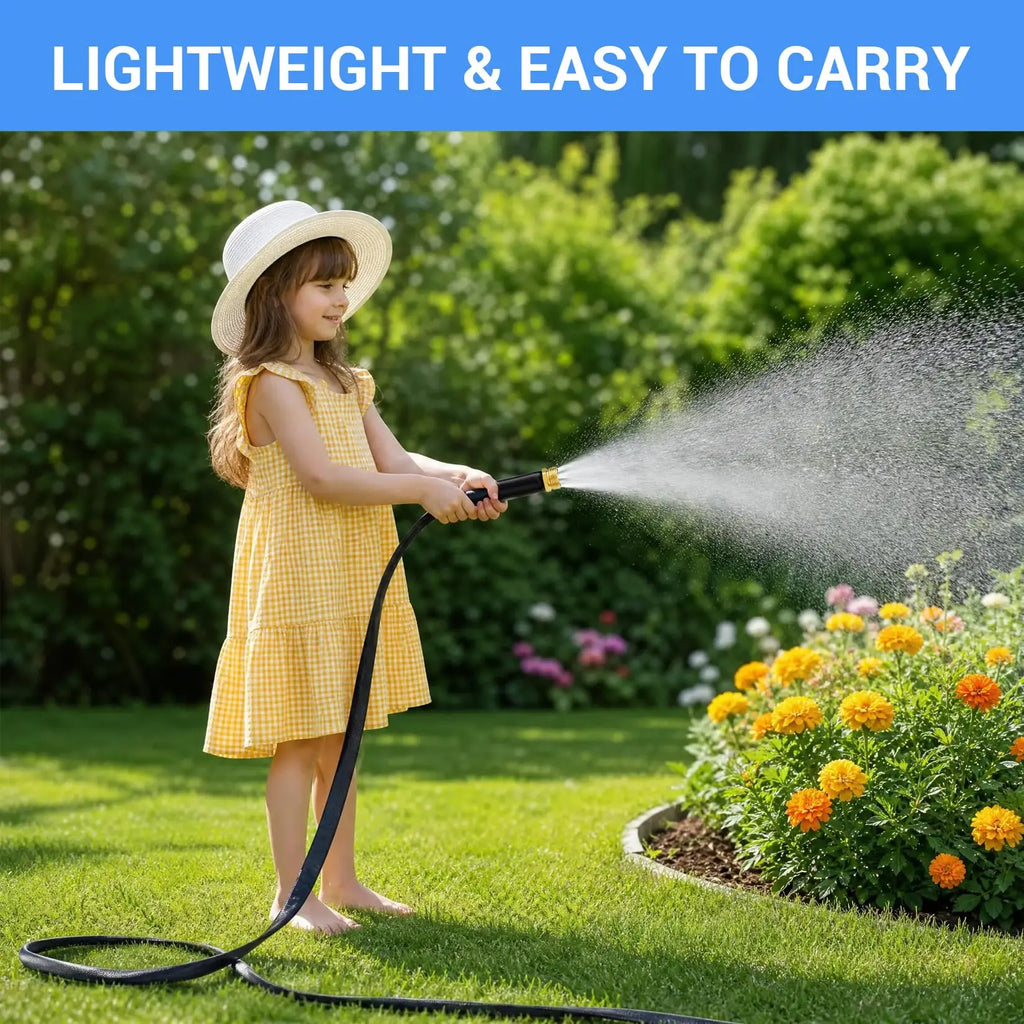 25/50/75/100Ft Non-Expandable Fabric Covered Garden Hose With 3/4 Inch Copper Plated Aluminum Fittings Burst Proof PVC Inner Core For Garden Watering Car Washing And Outdoor Use