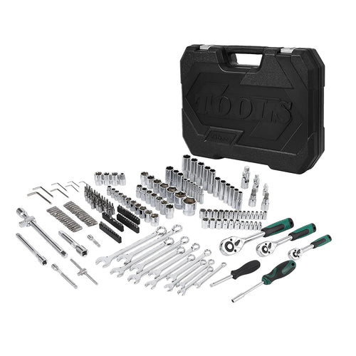 216-Piece Home & Auto Repair Tool Kit - Complete Socket Wrench Mechanics Tool Set with Storage Case for Car Maintenance
