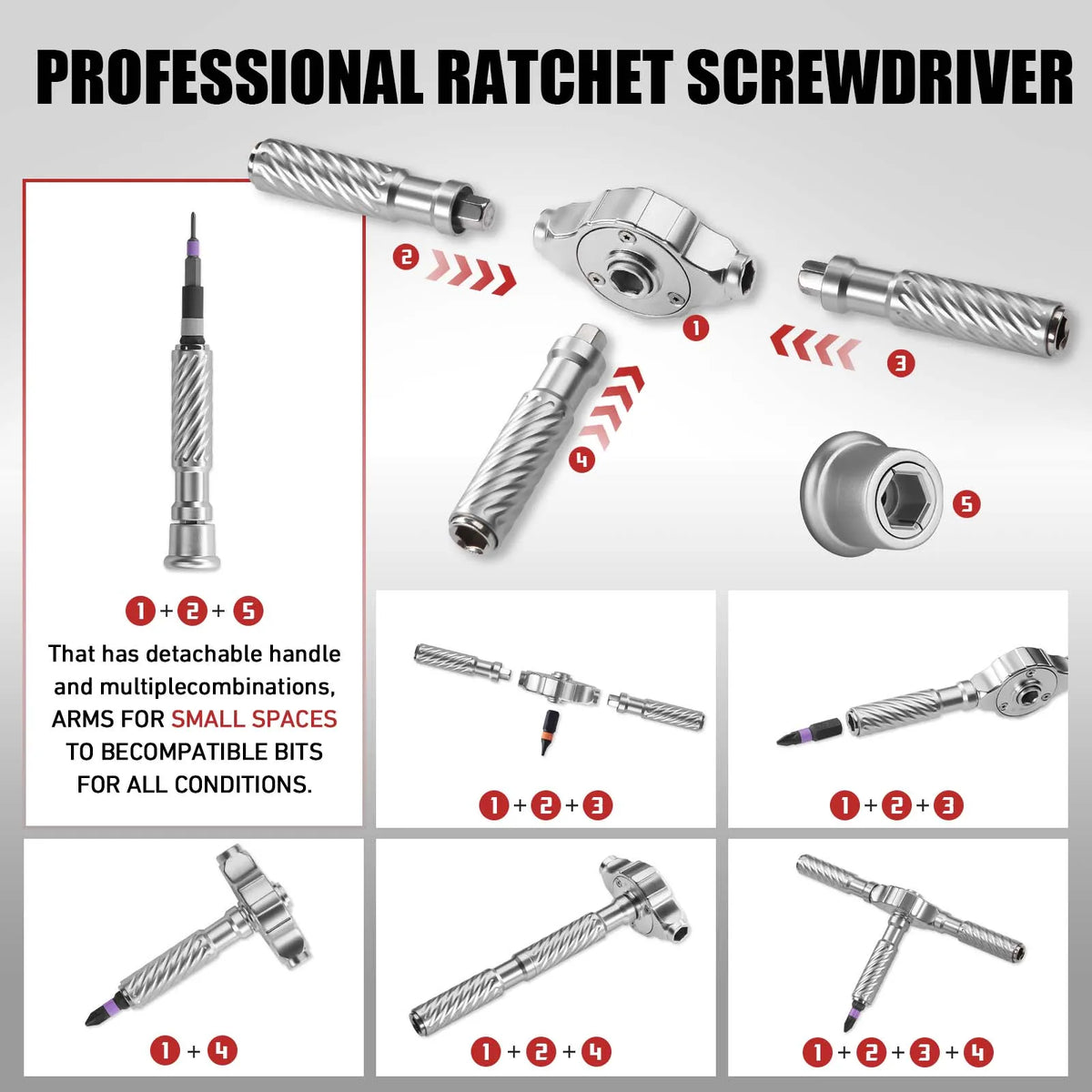 VMAN 66in1 Multifunction Ratchet Screwdriver Set, Multi Magnetic Bits Mini Repair Tool Kit, Household Tool For PC & Desk Etc.