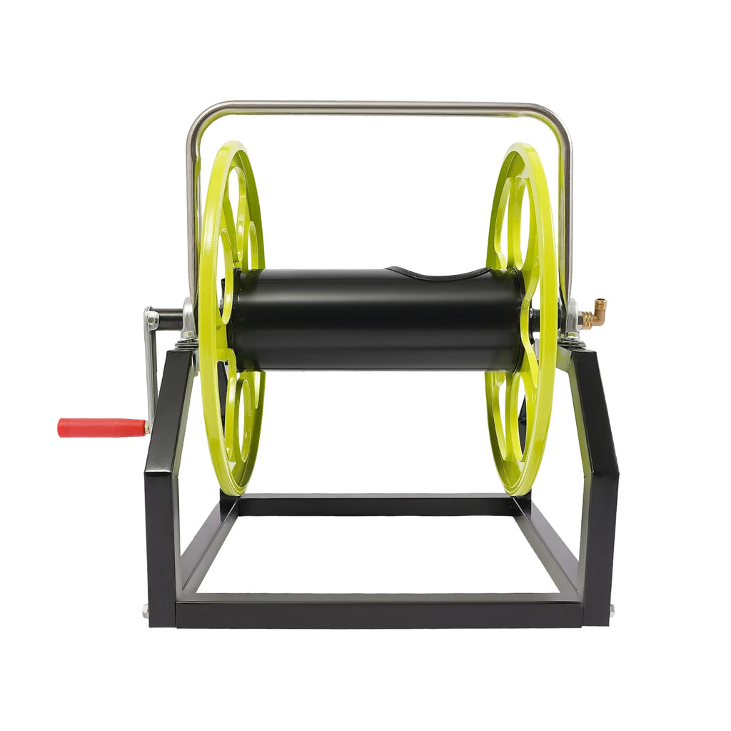 Hose Reel Garden  Hose Reel  Metal Hose Reel  with Crank Handle  Hold up to 328.1 Feet of Standard 0.55-Inch Garden Hose