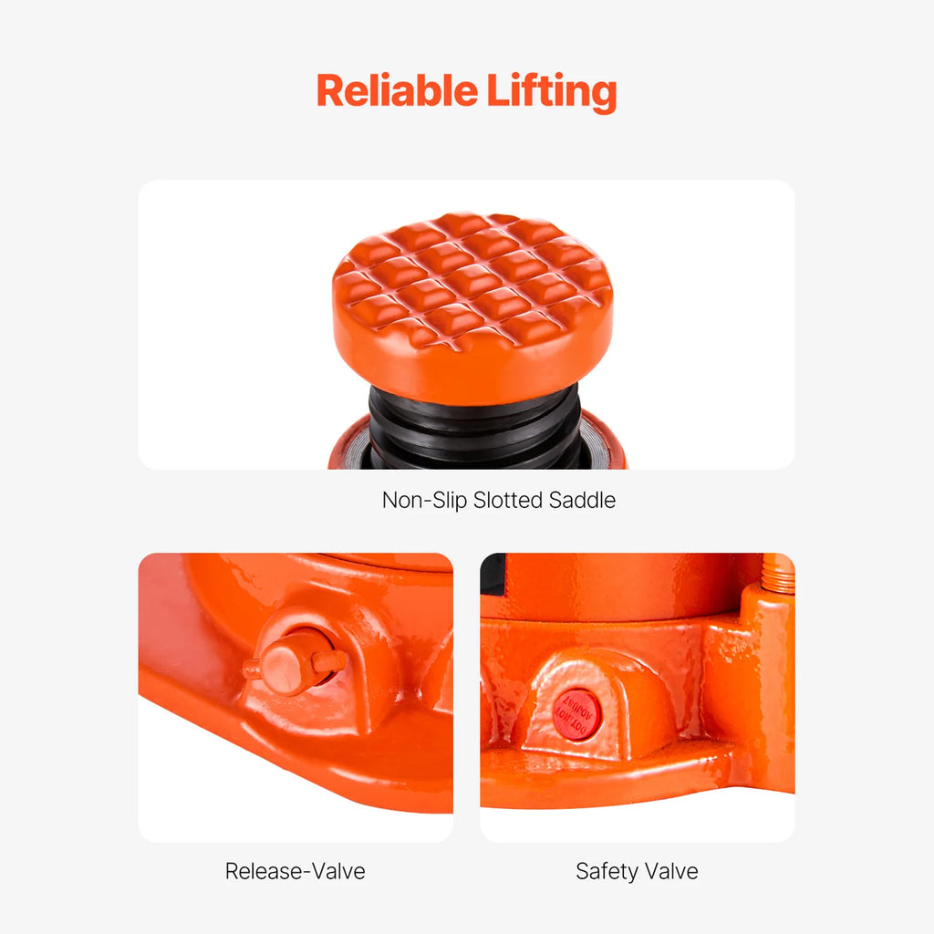 SucceBuy Hydraulic Bottle Jack 20/30/50 Ton Welded Bottle Jack with 3-Section Long Handle, for Car Pickup Truck RV, Auto Repair