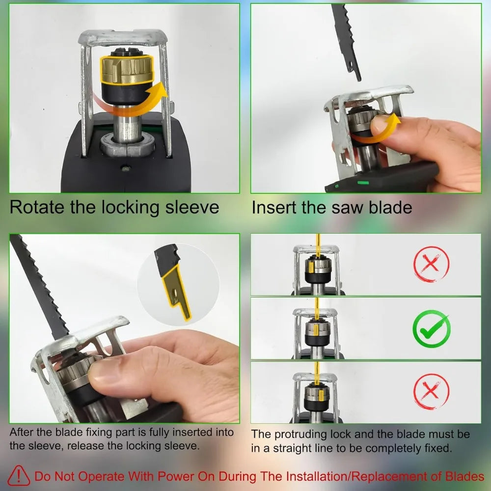 20V Cordless Reciprocating Saw, 2 Battery, Variable Speed, Tool-Free Blade Change