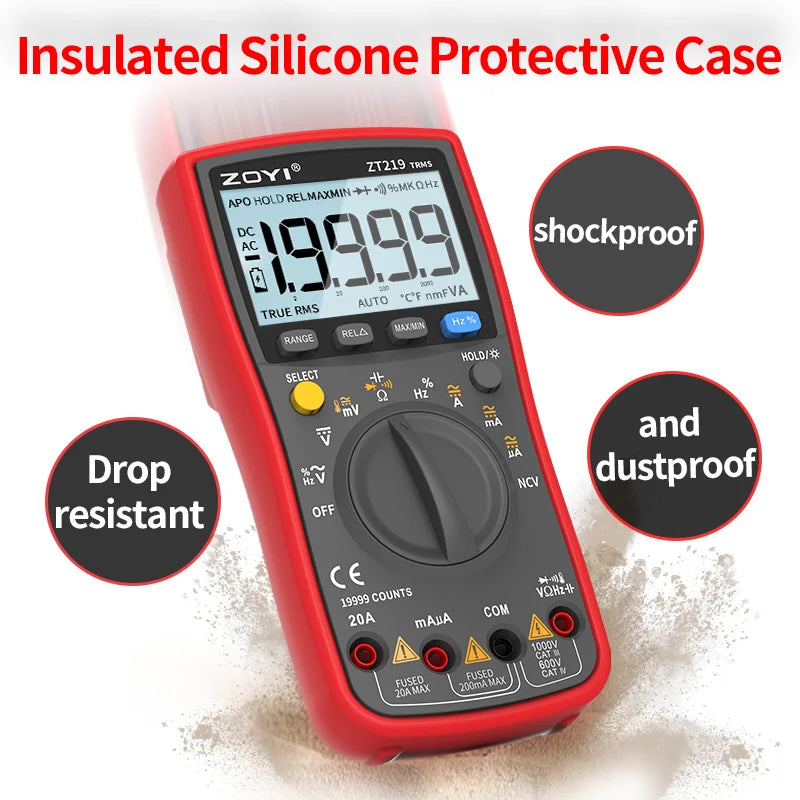 Digital multimeter. 19999 Counts Display, True RMS AC Measurement, Contact Type NCV Voltage Detection