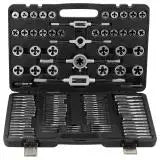 SucceBuy Tap and Die Set 40Pcs, 60Pcs, 110 Metric/SAE Standard Bearing Steel Taps and Dies Essential Threading Tool