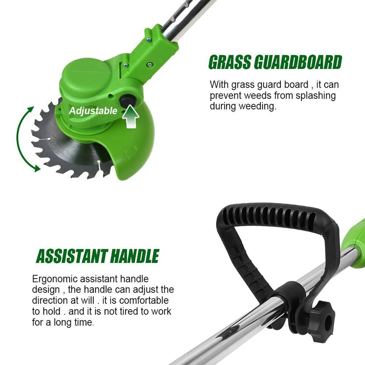 Weed Trimmer Lawn Electric Brushless 2-in-1 Cordless String Grass Trimmer Cutter Fast Charger With 2 x 24V Battery for Yard Garden Model Number: HG0076
