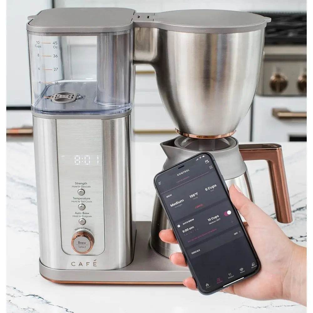 Specialty Drip Coffee Maker | 10-Cup Insulated Thermal Carafe | WiFi Enabled Voice-to-Brew Technology | Barista-Quality Brew