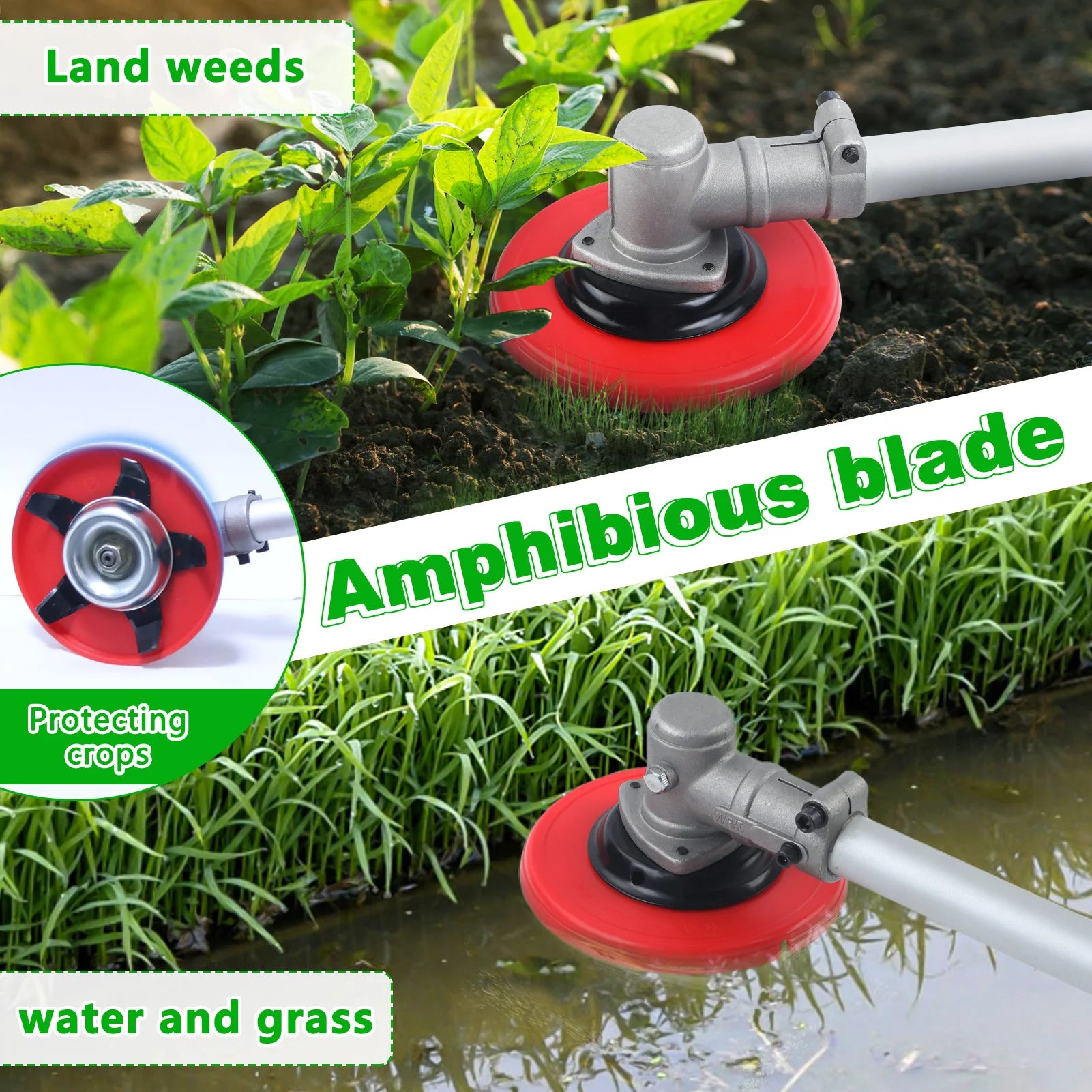 8 in 1 Weed Wacker, Trimmer, Edger, Chainsaw, Gas Powered, 52CC 2-Cycle