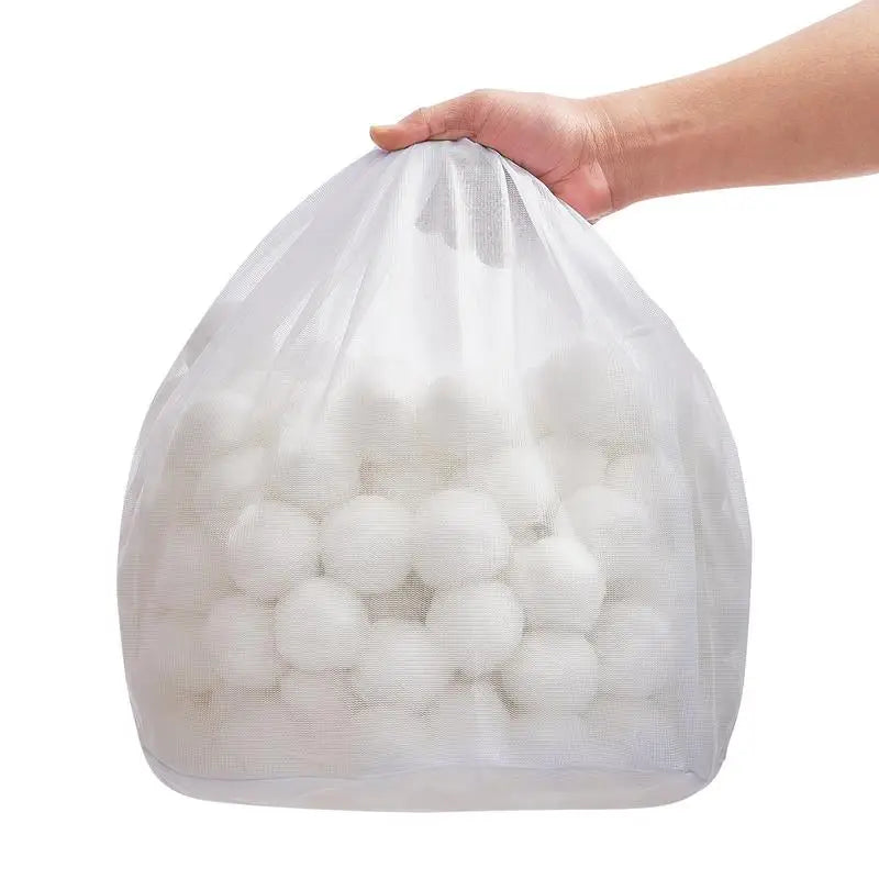 Water Purification Spheres 4.6 lbs For Swimming Pool Above Ground Pool Aquarium Tank Reusable Polyester Fiber Media Mesh Wash Bag Included