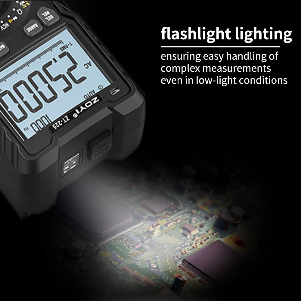 ZOYI ZT-225 4.5-digit high-precision fully automatic multimeter with intelligent burn-out protection for electricians