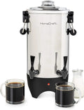 Homecraft 100-Cup Coffee Urn and Hot Beverage Dispenser with Dripless Faucet, Quick-Brewing, Stainless Steel