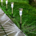 5 Pieces Solar Lights, Stainless Steel/Plastic. LED Bulbs, Waterproof, Outdoor