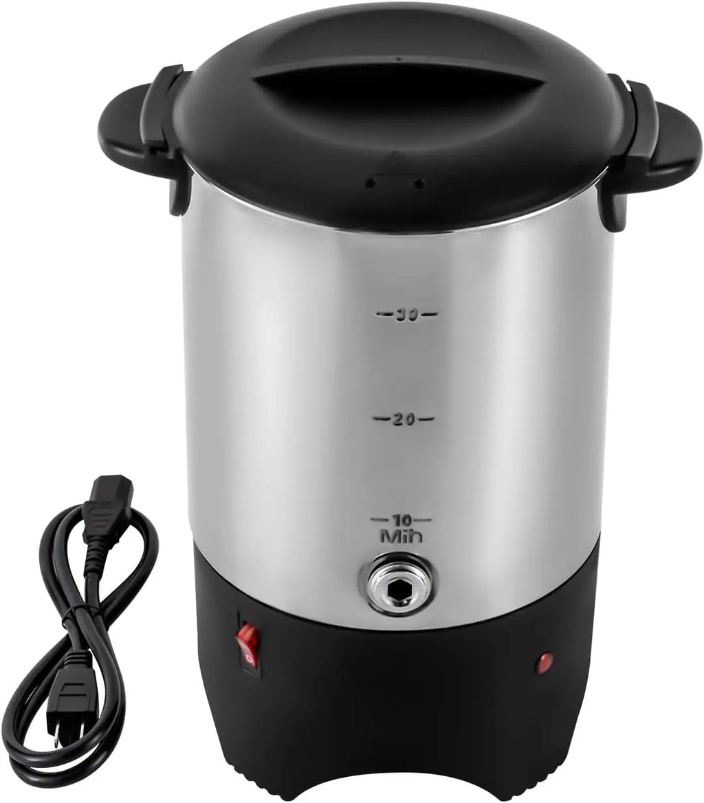 NEWEST 5.2L/1.4Gal 30 Cups Commercial Coffee Urn, 1000W Stainless Steel Commercial Coffee Maker Hot Beverage Dispenser with Percolator & Faucet for Home Party Office Wedding