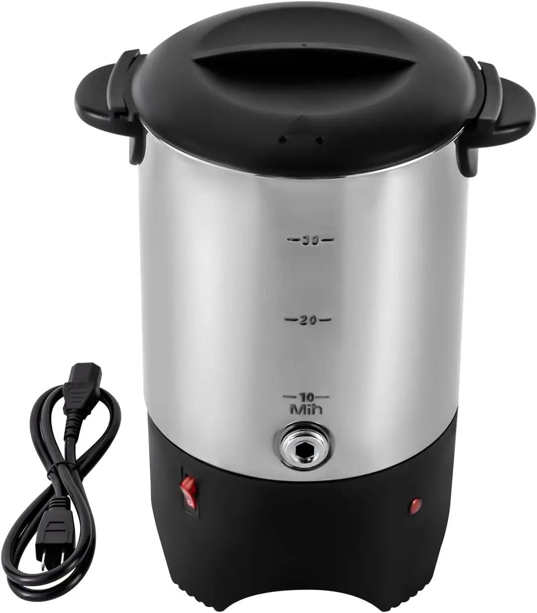NEWEST 5.2L/1.4Gal 30 Cups Commercial Coffee Urn, 1000W Stainless Steel Commercial Coffee Maker Hot Beverage Dispenser with Percolator & Faucet for Home Party Office Wedding