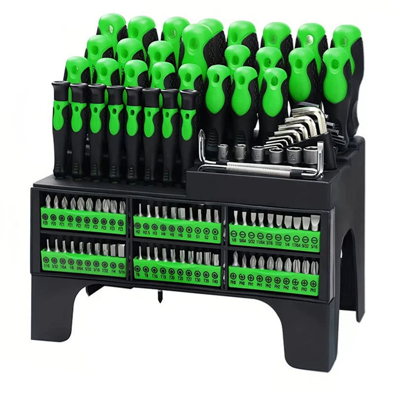 118pcs Screwdriver Set, Magnetic, Plastic Holder
