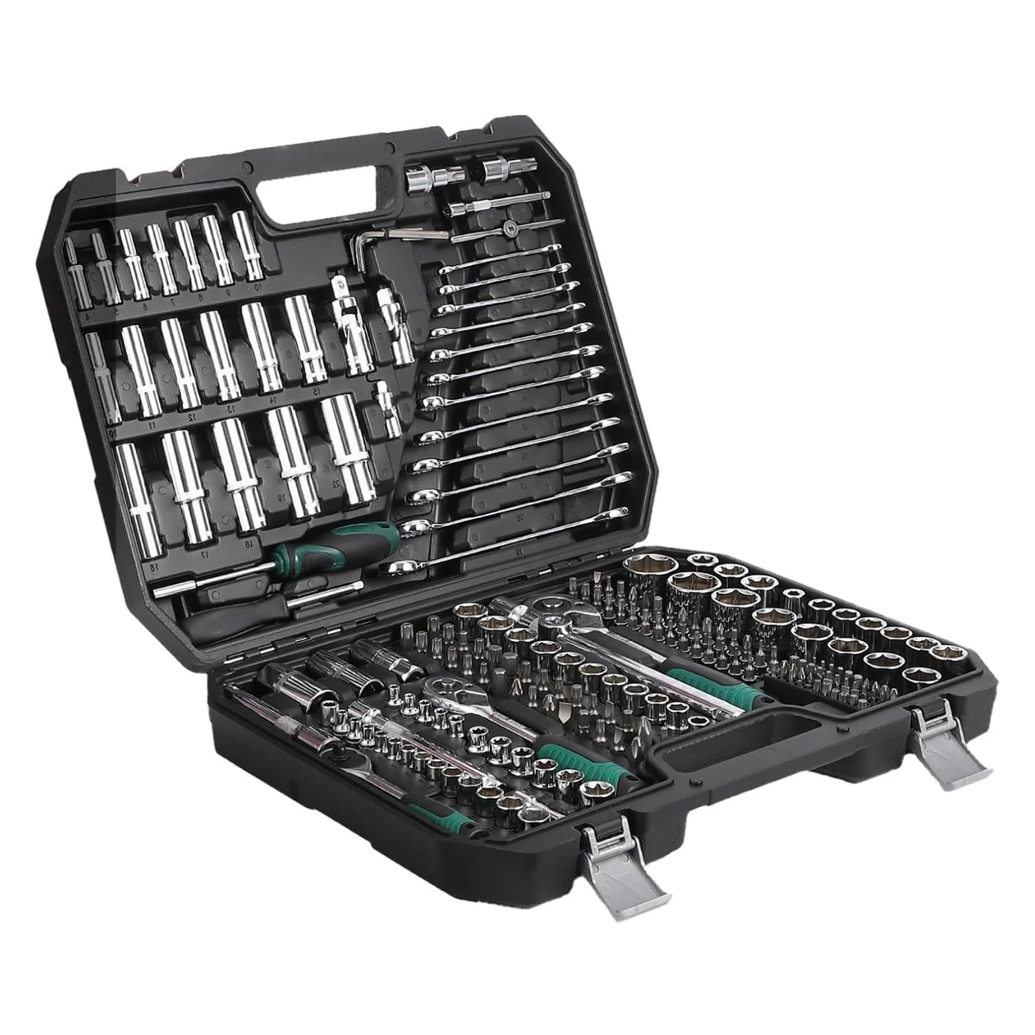 216-Piece Home & Auto Repair Tool Kit - Complete Socket Wrench Mechanics Tool Set with Storage Case for Car Maintenance