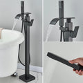 Floor Standing Bathtub Tap With Hand Shower, Hot And Cold Mixer