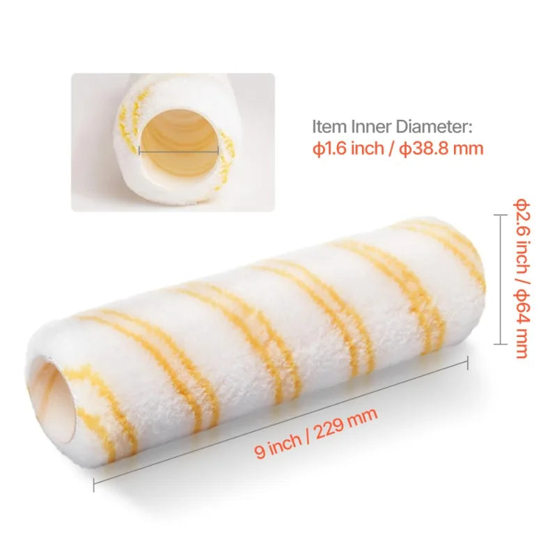 19 Pcs Paint Roller Kit, 4 Inch and 9 Inch Paint Rollers Paint Tray for Wall & Ceiling Painting