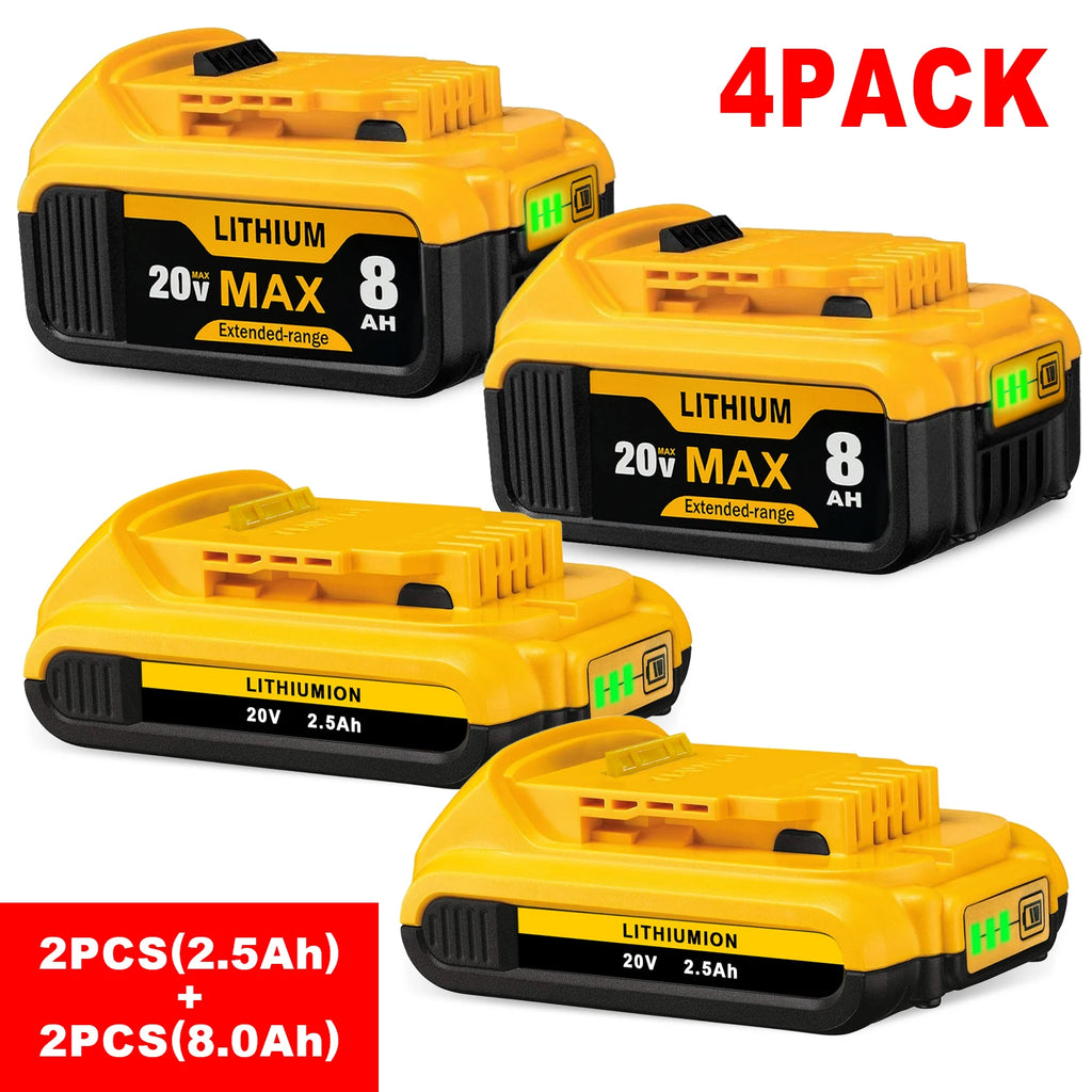 Replacement Battery for DeWalt 20V Tools — Models DCB200/DCB203 Tool Battery Pack, Compatible with a Wide Range of Power Tools