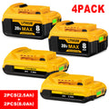 Replacement Battery for DeWalt 20V Tools — Models DCB200/DCB203 Tool Battery Pack, Compatible with a Wide Range of Power Tools