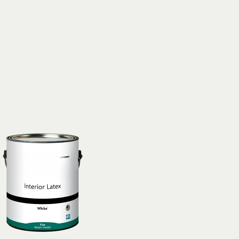 Interior Latex Paint Flat, White, 1 Gallon