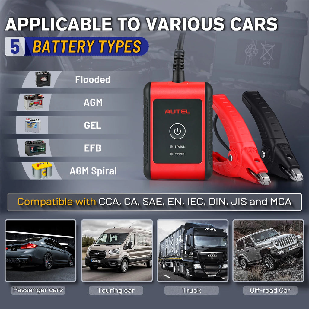 Autel MaxiBAS BT506 Auto Battery and Electrical System Analysis Tester 6V 12V 100 - 2000 CCA Car Battery Testing Tool