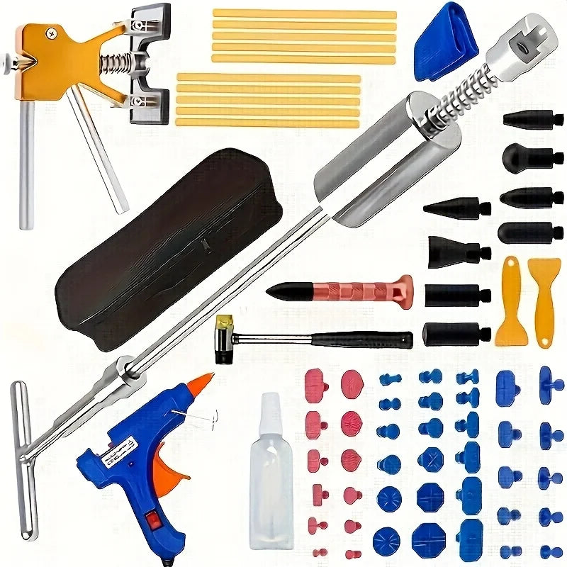 Tool Set 68pcs Tooth Extraction Tool Set: Paintless Repair Kit, Including T-bar,