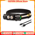 SOFIRN H25L USB Rechargeable 1000LM Headlamp with 18650 Battery Dual TN-3535 90CRI 5000K Head Flashlight Camping Fishing Torch
