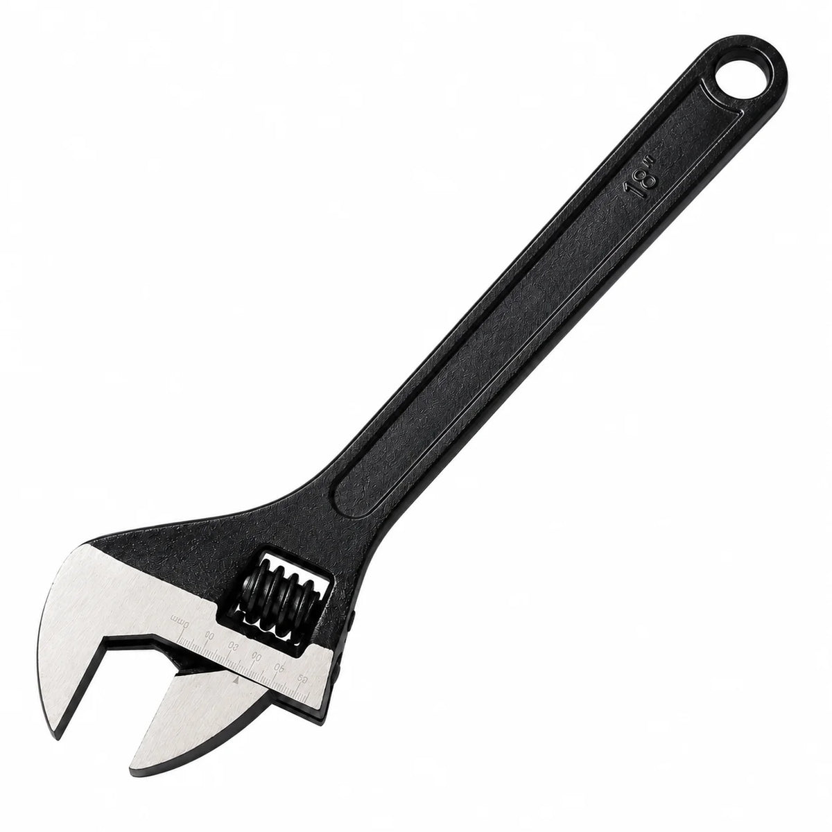 18 Inch Adjustable Wrench Wide Jaw Spanner 2 Inch Jaw Opening Long Handle Tool for Plumbing Auto Repair Nuts Bolts Fasteners