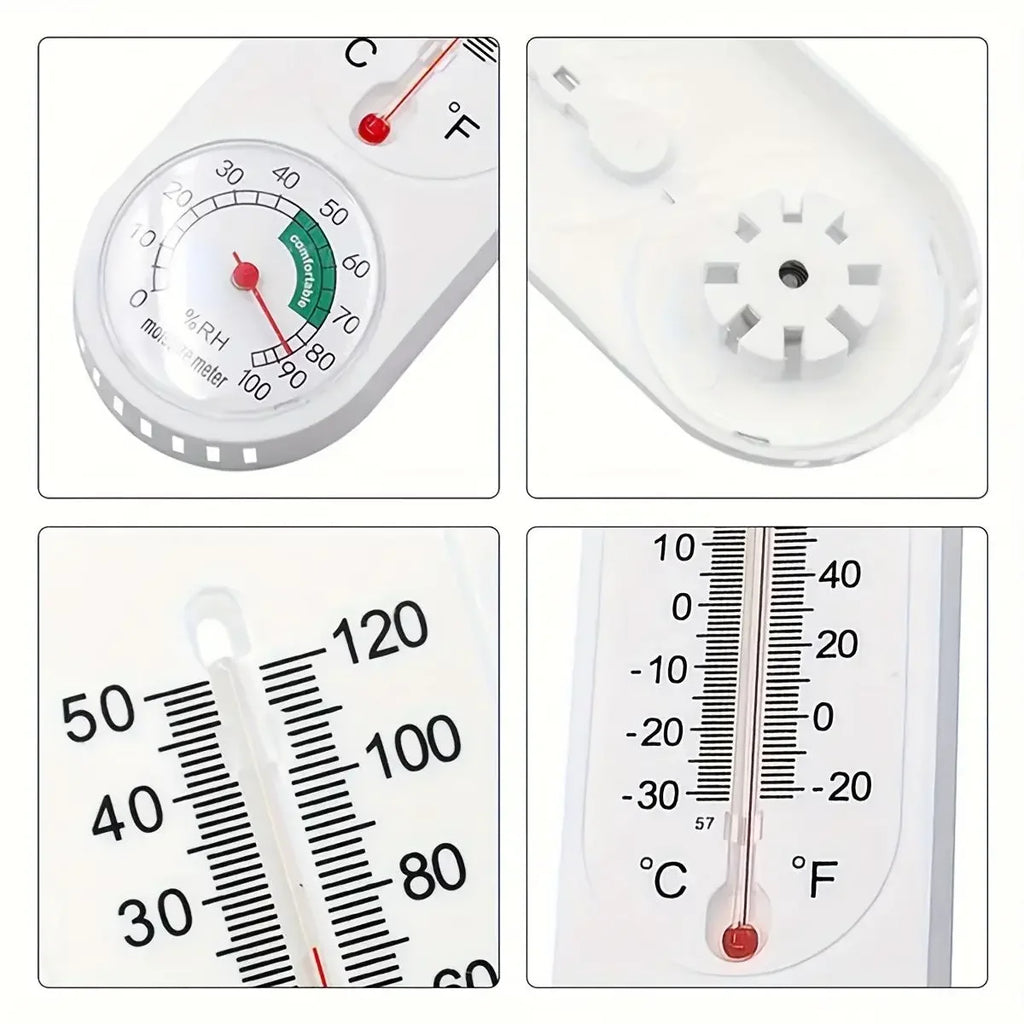 1pcs Outdoor/Indoor Thermometer Hygrometer, Temperature Humidity Gauge Meter with Celsius/Fahrenheit, Humidity Monitor.