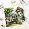 DIY Garden Scenery, Paint By Numbers For Adult, Craft Kit Hand Painted On Canvas,