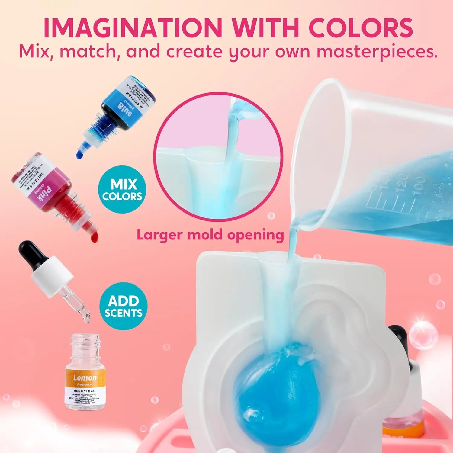 JOYFY Unicorn Soap Making Kit, Girl's Crafts, DIY Project for Kids, STEM Activity, Teenage Gifts