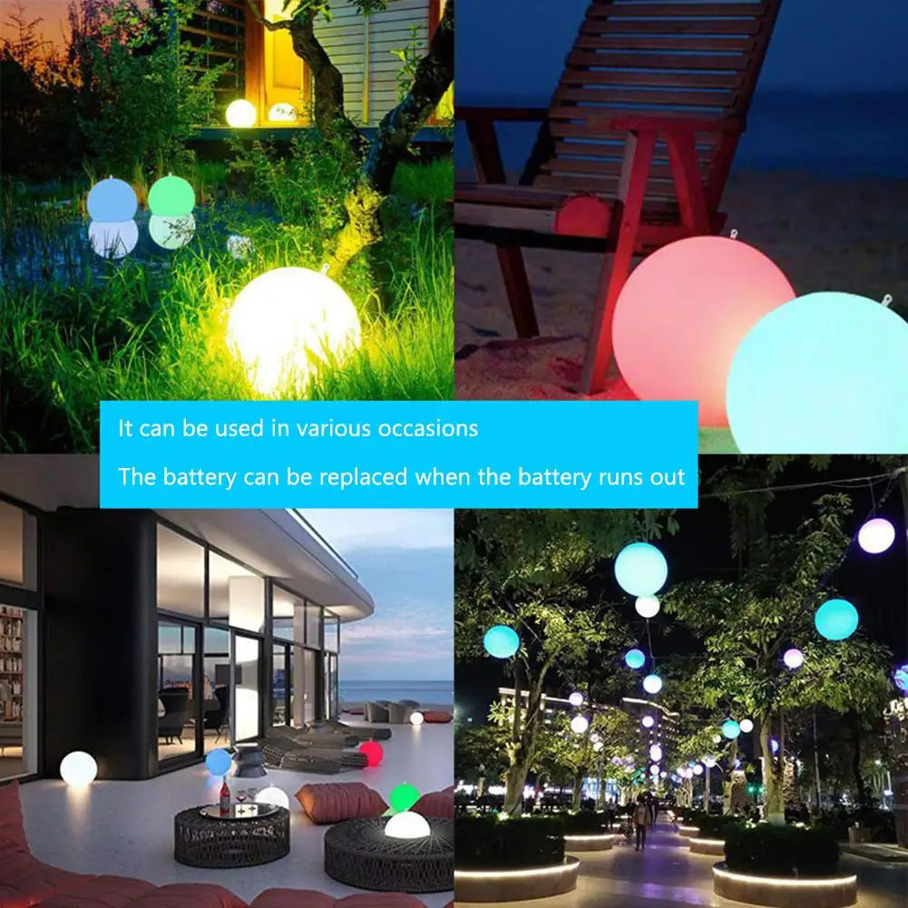 Beach Summer Outdoor Pool Play Ball Outdoor Inflatable Glowing Beach Kid Adult Ball  Sport LED Light Ball