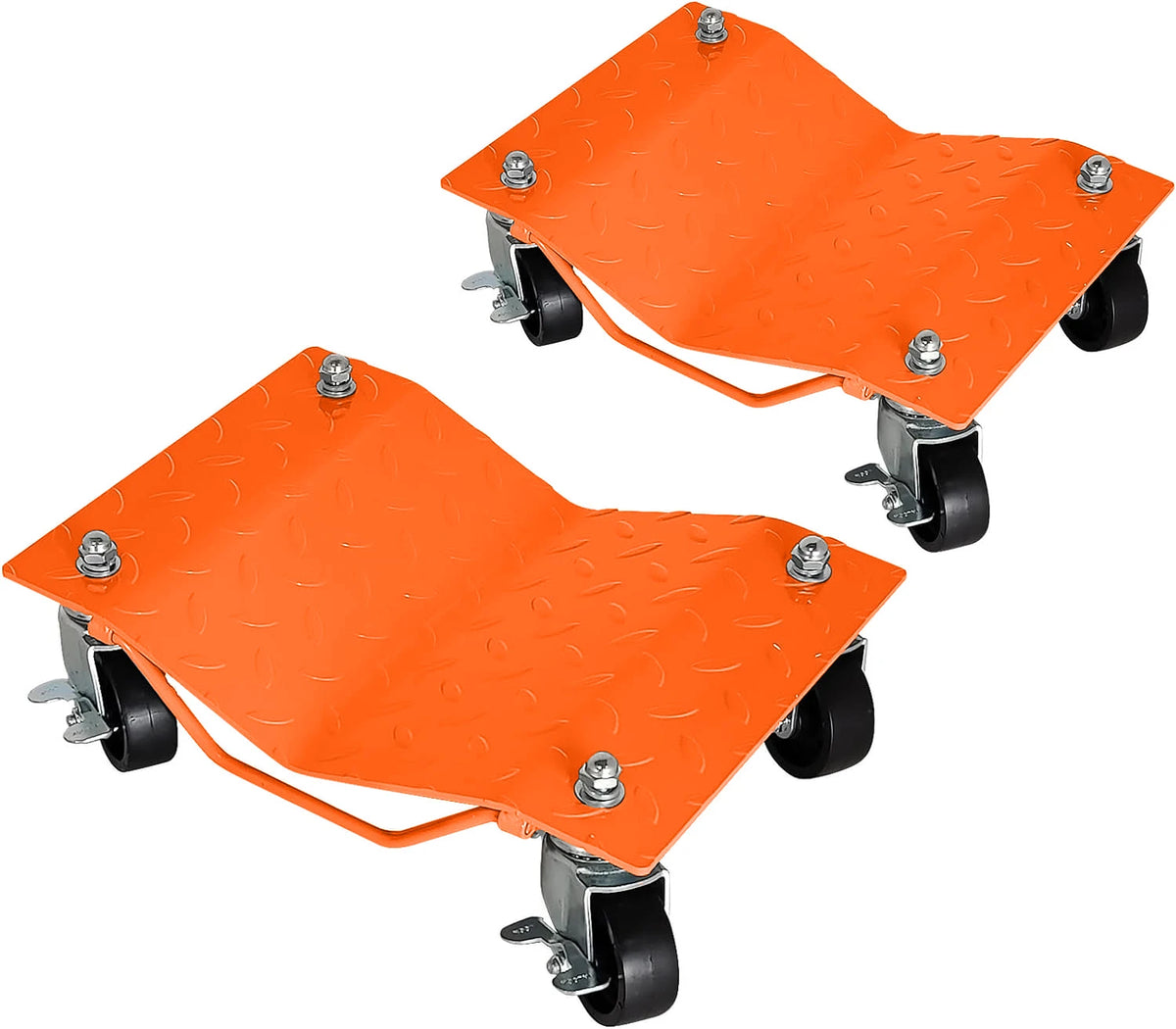 HiMiss Car Wheel Dolly, 6000 lbs/2722 kg Car Moving Cart with Brakes, 2/4 Piece, Heavy-Duty Vehicle Dolly, Moving Cars, Trucks, Trailers, Motorcycles  and Boats