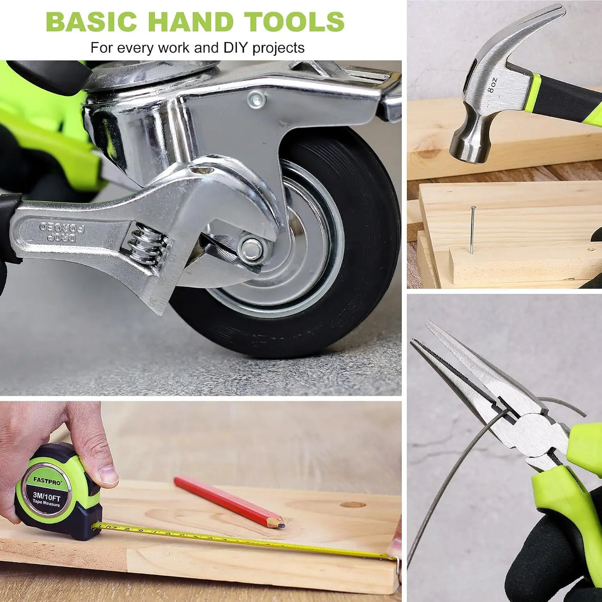 12V Cordless Drill Set, Home Tool Kit with Tool Box, Green - 19+1 Clutch, 2-Speed