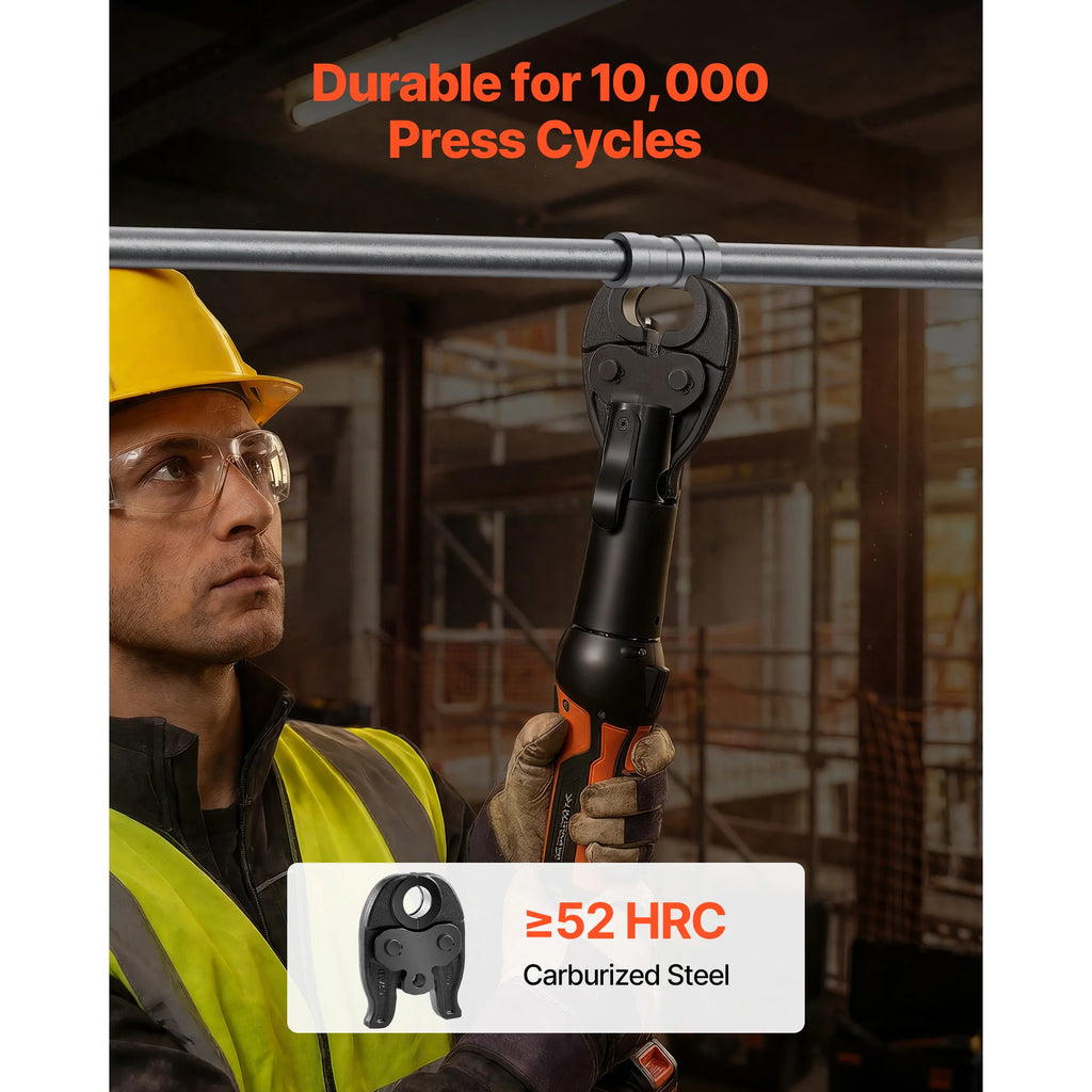 SucceBuy 1/2" 3/4" MegaPress Jaw for Compact Series Press Tool Compatible with 24KN Press Tool for Carbon Steel Pipes Connection