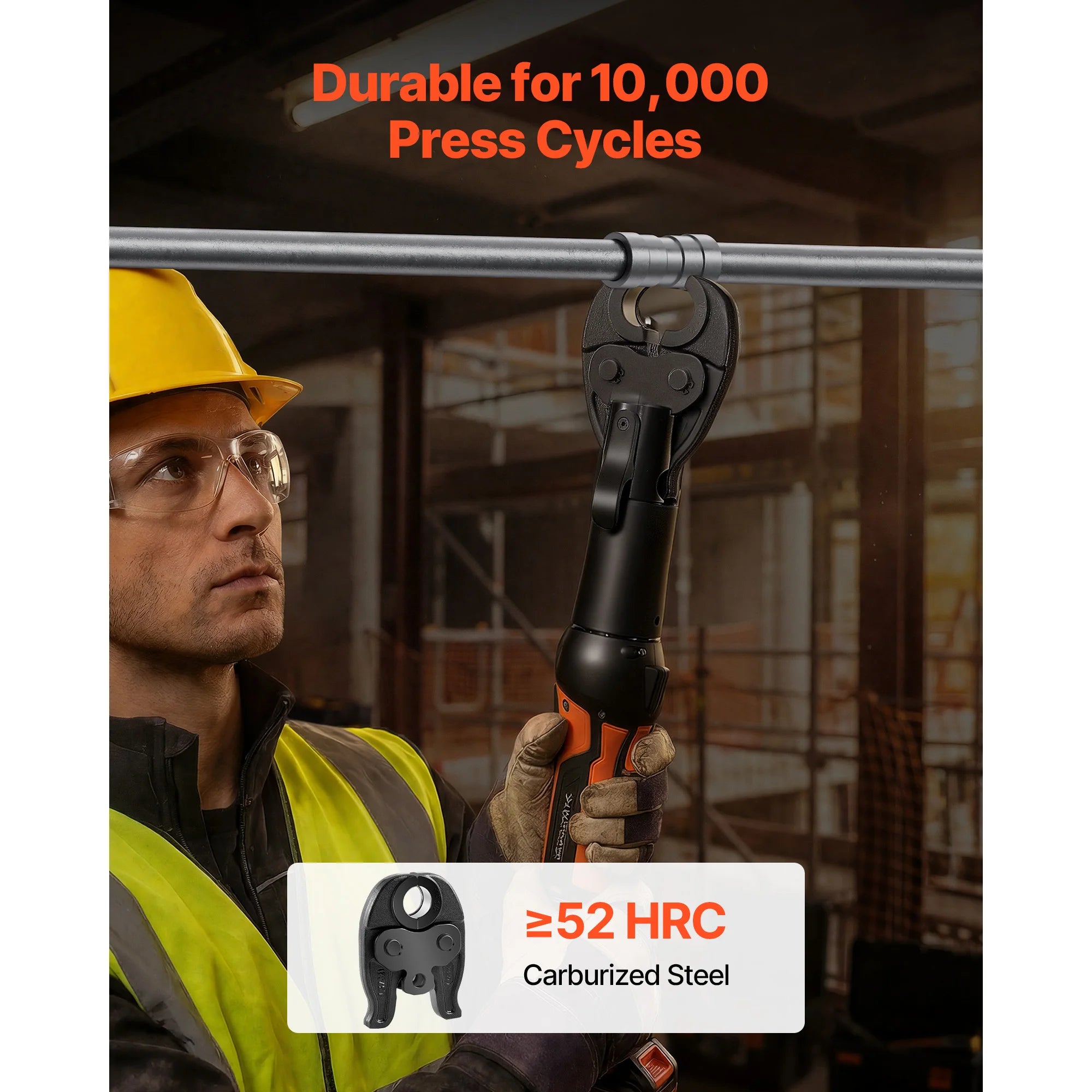 SucceBuy 1/2" 3/4" MegaPress Jaw for Compact Series Press Tool Compatible with 24KN Press Tool for Carbon Steel Pipes Connection