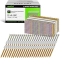 3-Inch Galvanized Framing Nails, Ring Shank, Plastic Collated, 21-Degree Angle for Structural Use, 1,000 Pieces